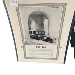 Vintage 1922 Paige New Series Paige 6-66 Enclosed Model Ad Advertisement